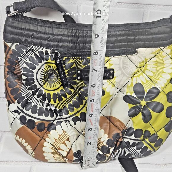 2 Vera Bradley Cocoa Moss Crossbody Shoulder Bag Floral Paisley w/ Frannie purse - Picture 5 of 16